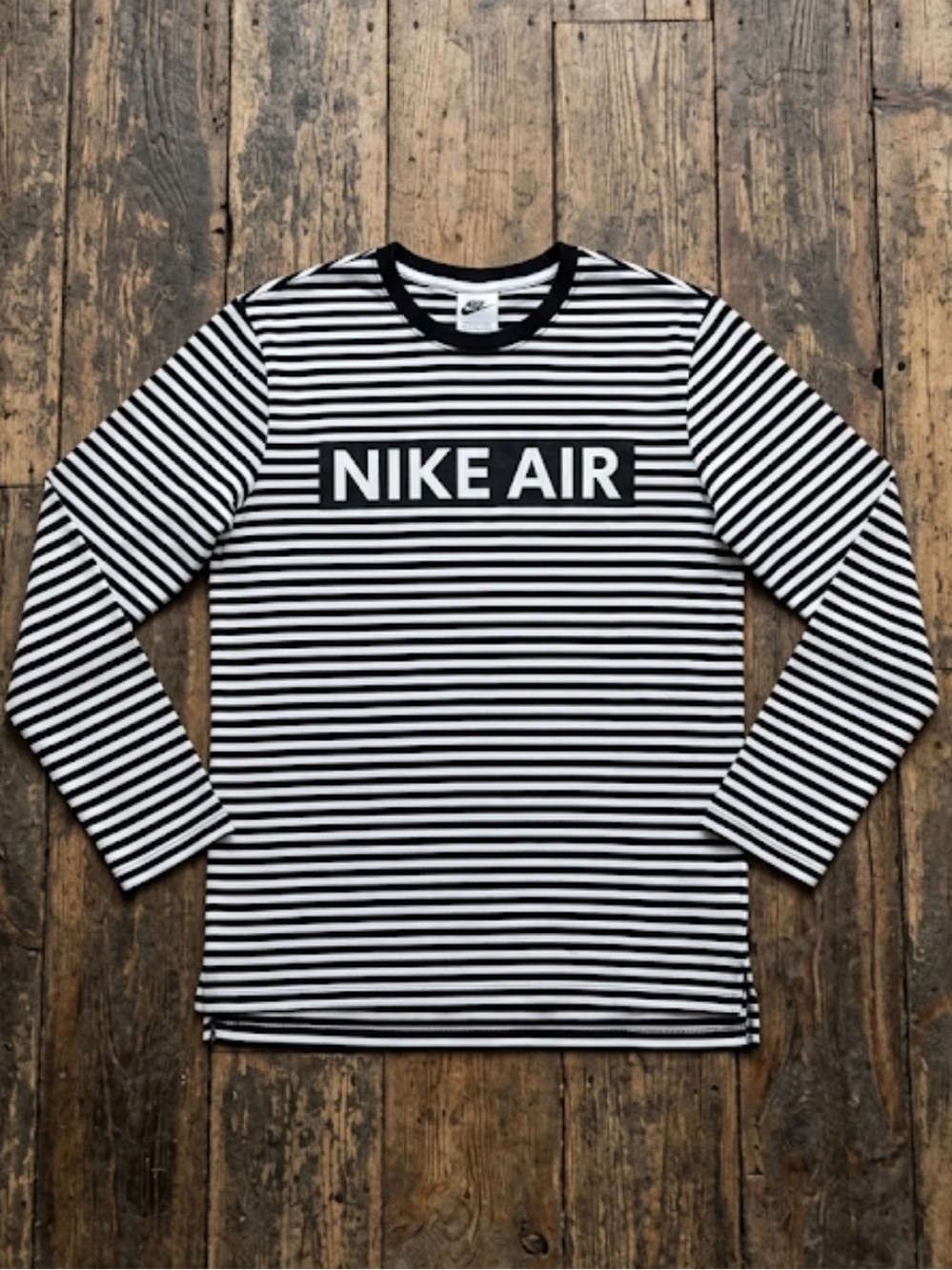 Nike Air retro style Black and White Striped Long Sleeve